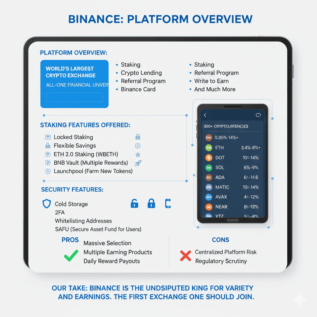 binance one of the Best crypto staking platforms. 