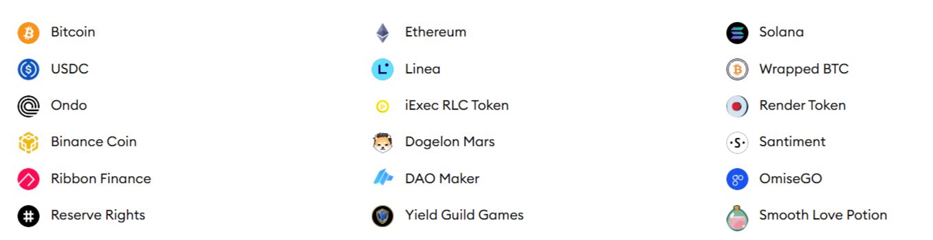metmask supported crypto