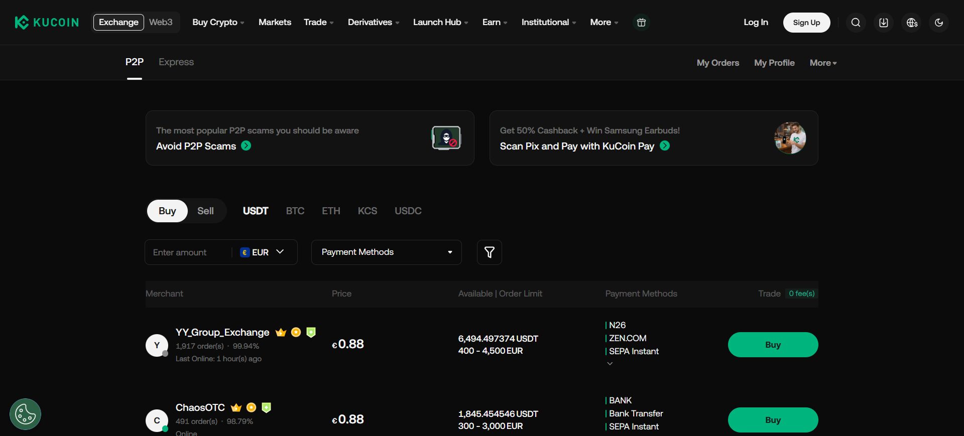 kucoin one of the best p2p cryptocurrency exchange
