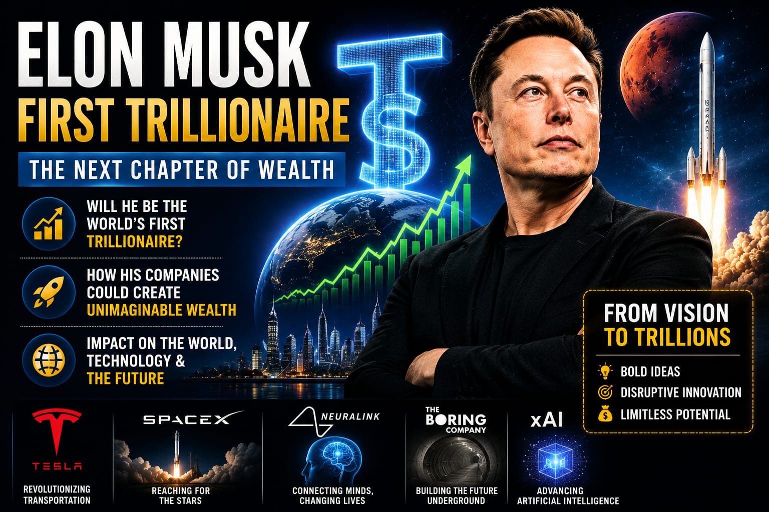 will elon musk first trillionaire