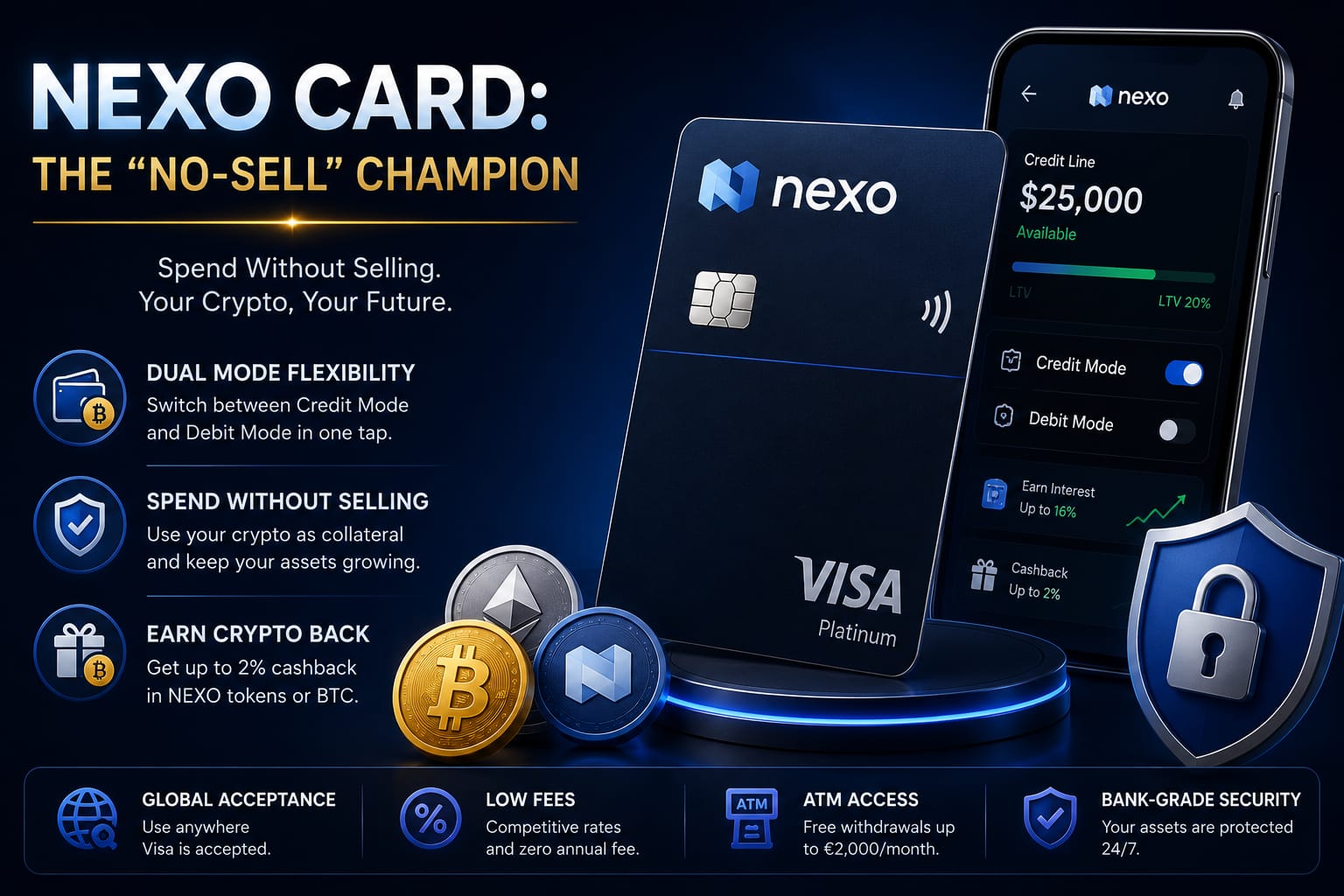nexo crypto card with no-sell spending