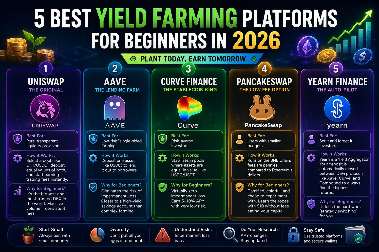 Top crypto yield farming platforms 2026