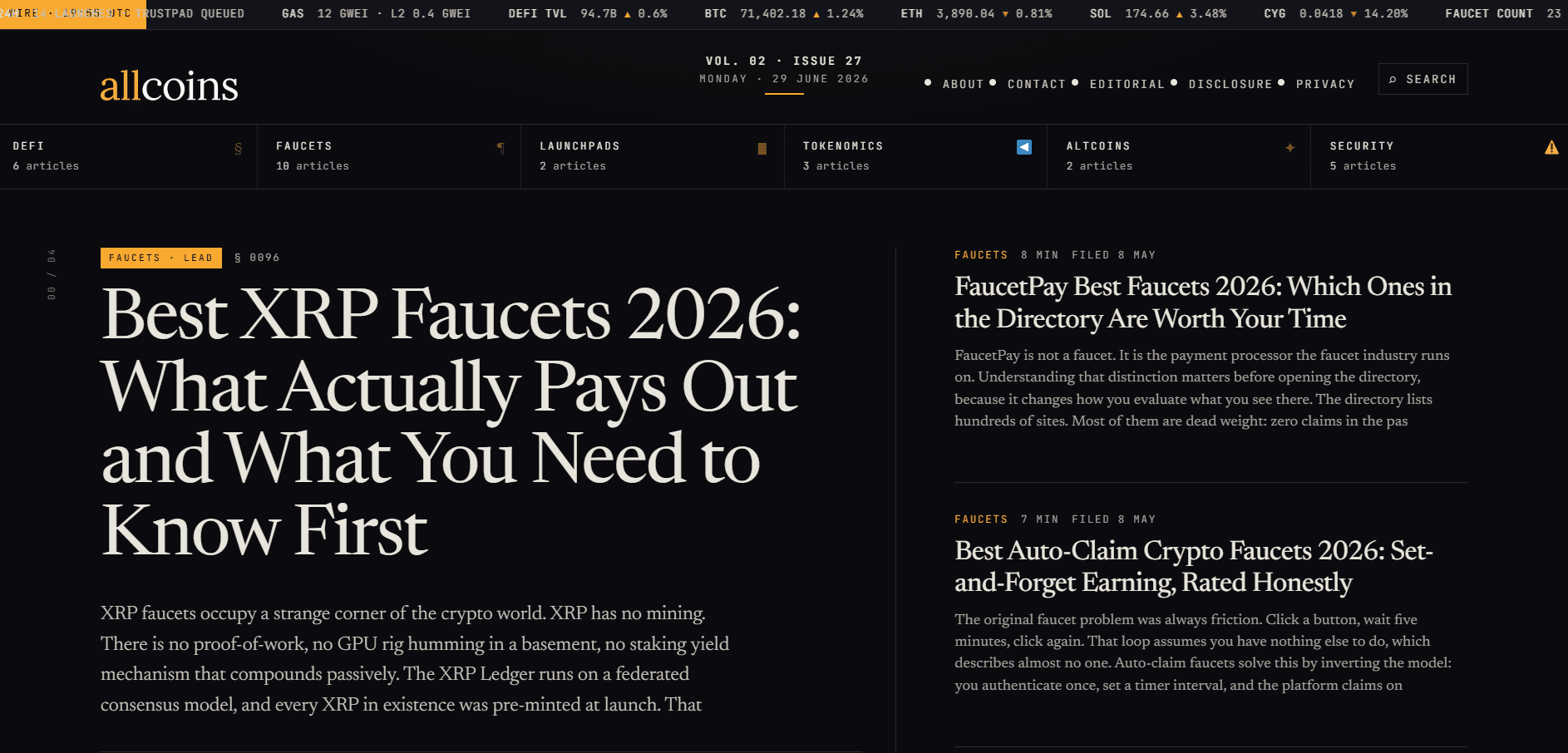 allcoins faucets 2026