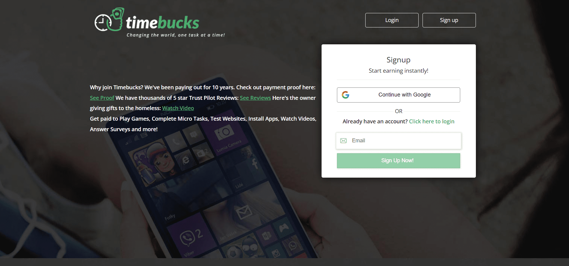 Timebucks micro task 