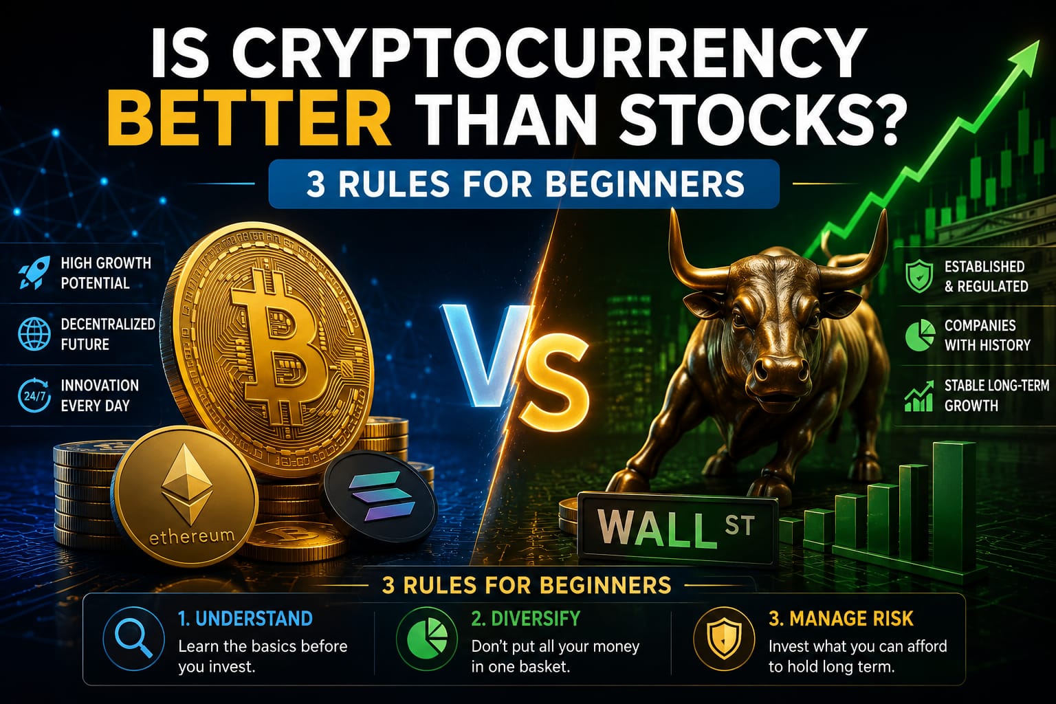 cryptocurrency better than stocks?